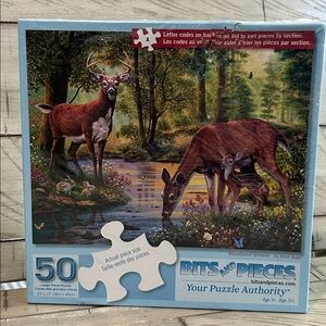 New Childs Jigsaw Puzzle Deer By A Stream Bits And Pieces Studio Coded Pieces